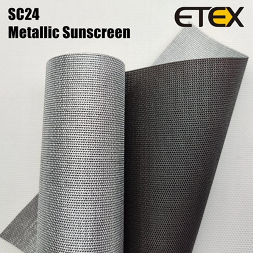 SC25 Metallic Sunscreen Blinds Fabrics