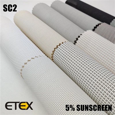 SC2 5% Best Quality Plain Sunscreen Blinds Fabrics